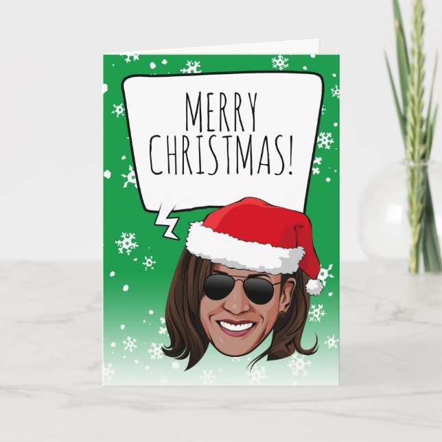 Funny Kamala Christmas Karte (Vorderseite)