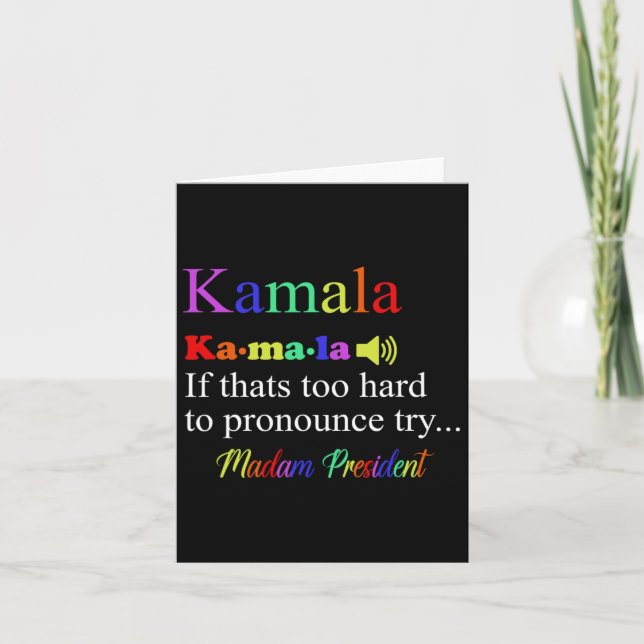 Funny Kamala Harris 2024 Frau Präsidentin Harris Karte (Vorderseite)