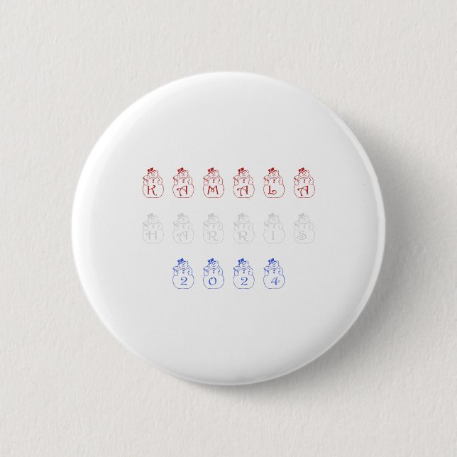 Funny Kamala Harris 2024 Frohe Weihnachtsschreiben Button (Vorderseite)
