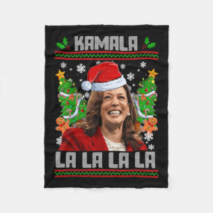 Funny Kamala Harris 2024 Weihnachts Comma La Men W Fleecedecke