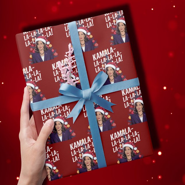 Funny Kamala Harris Christmas Holiday Kamala-la-la Geschenkpapier (Von Creator hochgeladen)