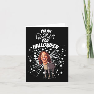 Funny Kamala Harris Donkey Halloween Präsident Cos Karte