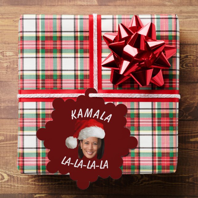 Funny Kamala Harris Face Weihnachtsmannmütze Weihn Ornament Karte (Insitu (Geschenk))