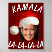 Funny Kamala Harris Face Weihnachtsmannmütze Weihn