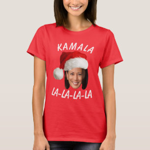 Funny Kamala Harris Face Weihnachtsmannmütze Weihn T-Shirt
