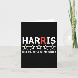Funny Kamala Harris sehr schlecht würde nicht empf Karte