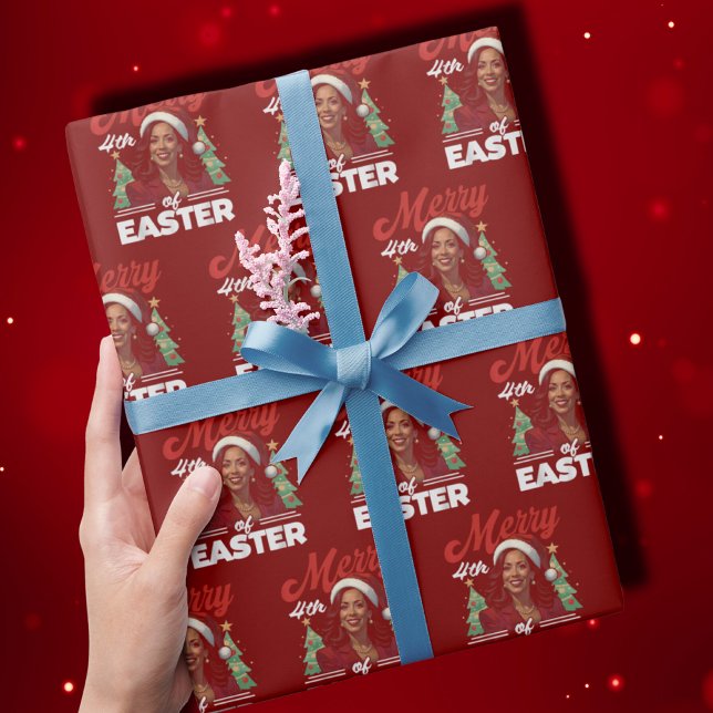 Funny Kamala Harris Weihnachtsfeier Weihnachtsmann Geschenkpapier (Von Creator hochgeladen)