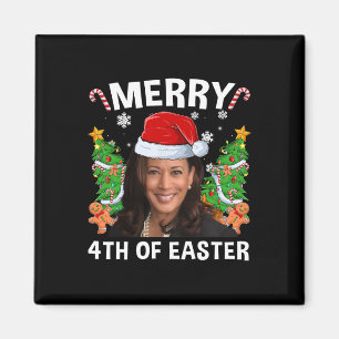 Funny Kamala Harris Weihnachtsfeier Weihnachtsmann Magnet