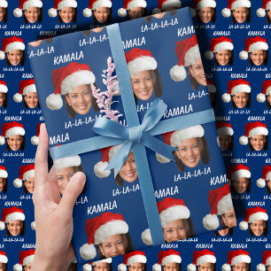 Funny Kamala Harris Weihnachtsmannmütze Frohe Weih Geschenkpapier