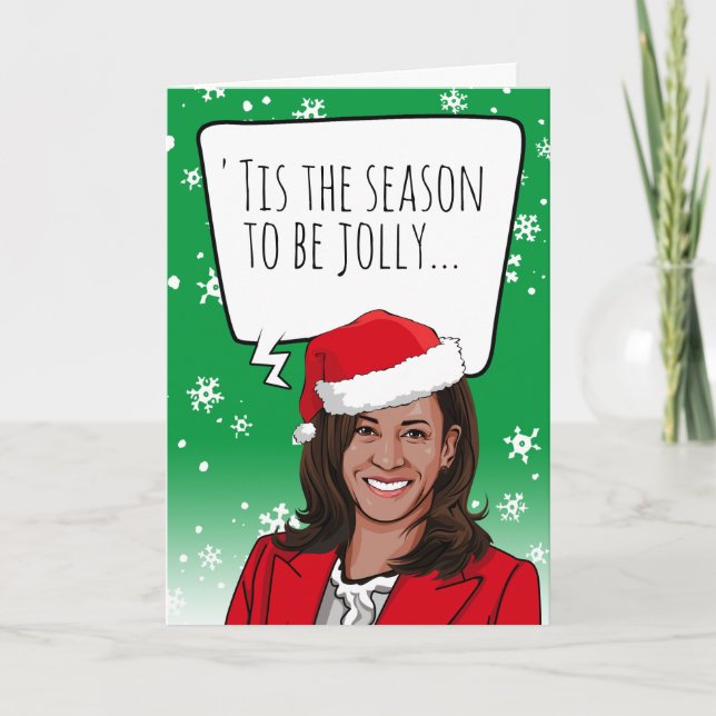 Funny Kamala Weihnachten: 'Das ist die Jahreszeit Karte (Vorderseite)