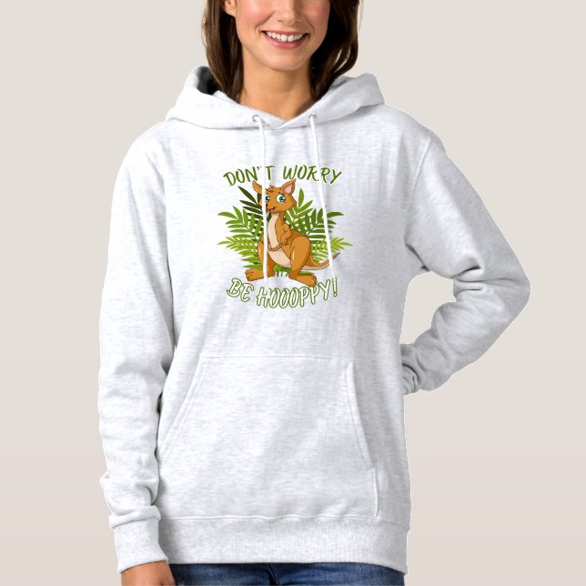 Funny Kangaroo Hoodie (Vorderseite)