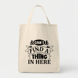 Funny kann hier nichts finden Typografie Tragetasche