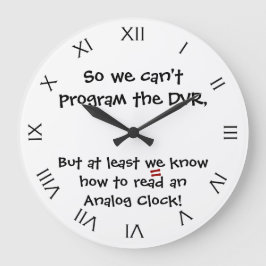 Funny kann ich einen analogen Uhrenreiz lesen Große Wanduhr