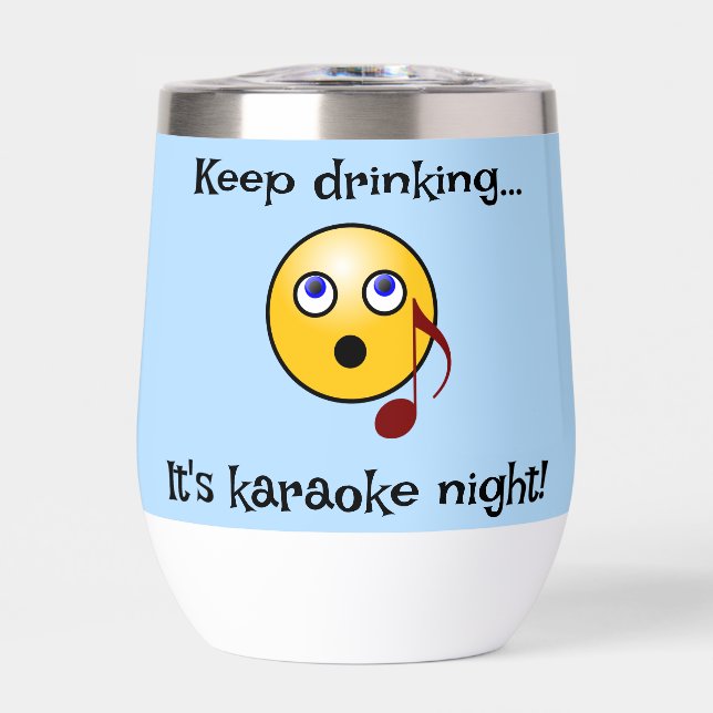 Funny Karaoke Drink Flasche (Vorderseite)