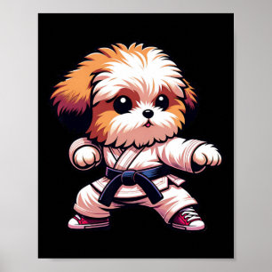 Funny Karate Bolonka Hunde Humor Martial Arts Fun Poster