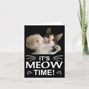 Funny Karate Boxing Cat Meow Time T Shirt T-Shirt  Karte
