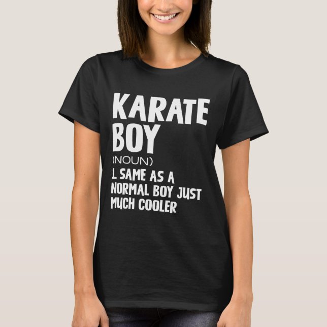 Funny Karate Boys Definition T-Shirt (Vorderseite)