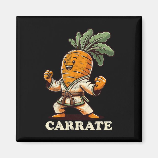 Funny Karate Carrot Karate Karate Trainer Karate Magnet (Vorne)