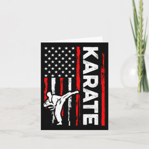 Funny Karate Design 4. Juli US-amerikanische Flagg Karte