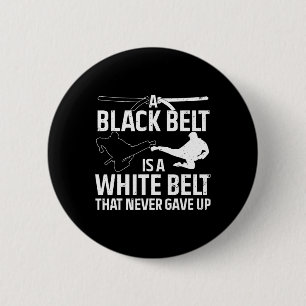 Funny Karate Design Damen Black Belt Marti Button