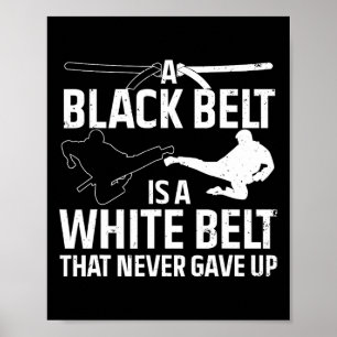 Funny Karate Design Damen Black Belt Marti Poster