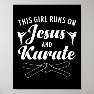 Funny Karate Design für Frauen Mädchen Karate Poster