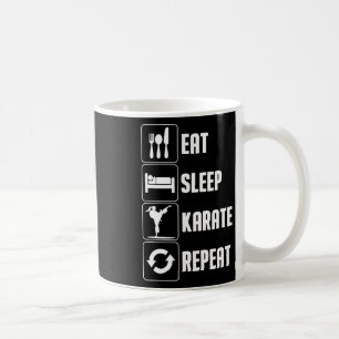 Funny Karate Design Männer Frauen essen Schlafkara Kaffeetasse