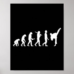 Funny Karate Evolution Geschenk für Kampfkünstler Poster