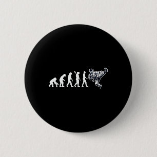 Funny Karate Evolution Martial Arts Lover Karate Button