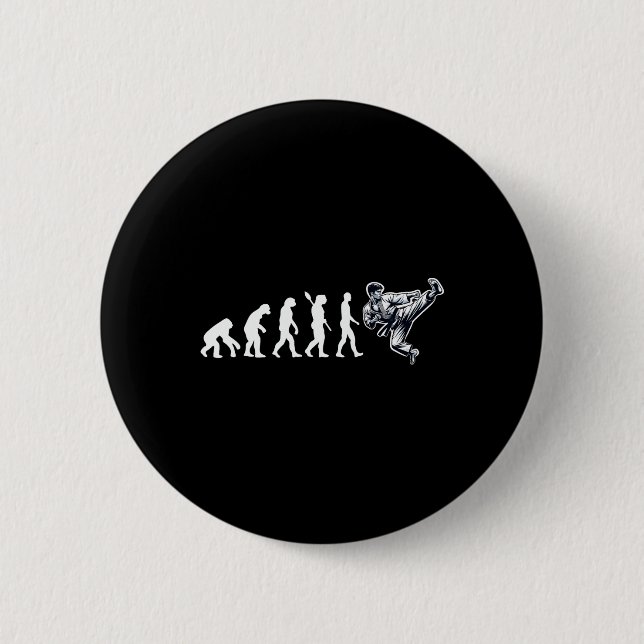 Funny Karate Evolution Martial Arts Lover Karate Button (Vorderseite)