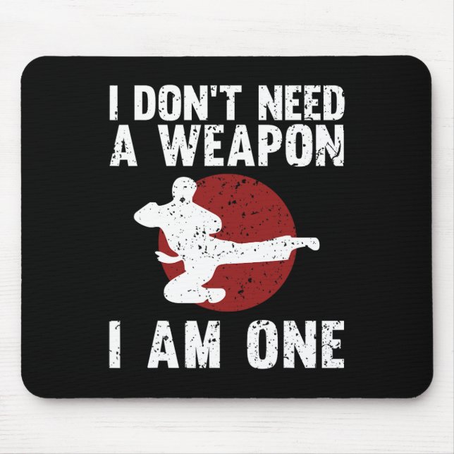Funny Karate for Men Taekwondo Kampfkunst Mousepad (Vorne)