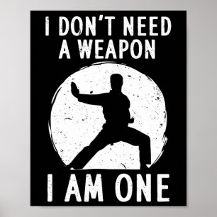 Funny Karate für Männer Frauen Karate Black Belt M Poster