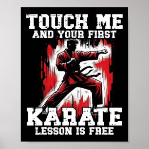 Funny Karate für Men Judo Touch Me First Karate Le Poster