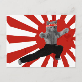 Funny Karate Kitten Geschenke Postkarte