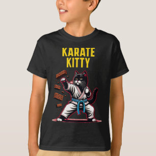 Funny Karate Kitty - Feline Champion für Kampfkuns T-Shirt