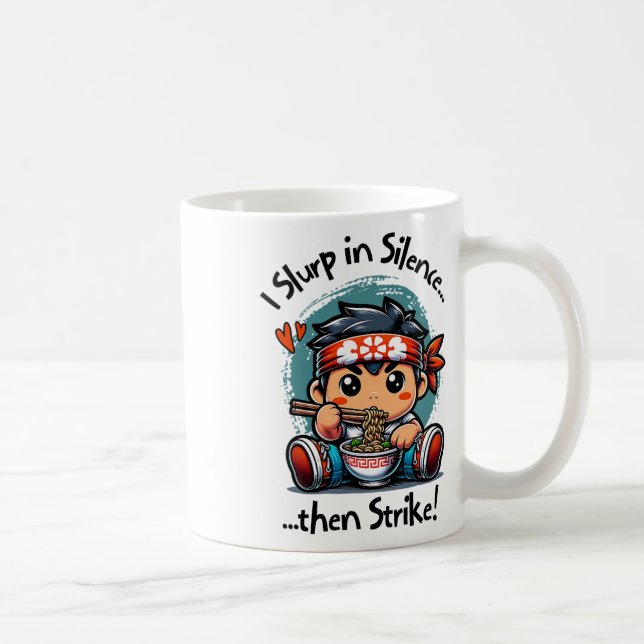Funny Karate Ramen Boy Kaffeetasse (Rechts)