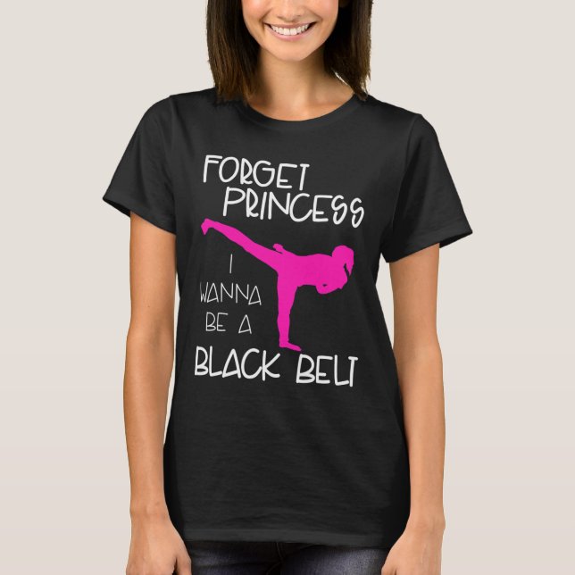 Funny Karate Shirt Girl Black Belt Martial Arts Gi (Vorderseite)