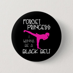 Funny Karate Shirt Girl Black Belt Martial Arts Gi Button