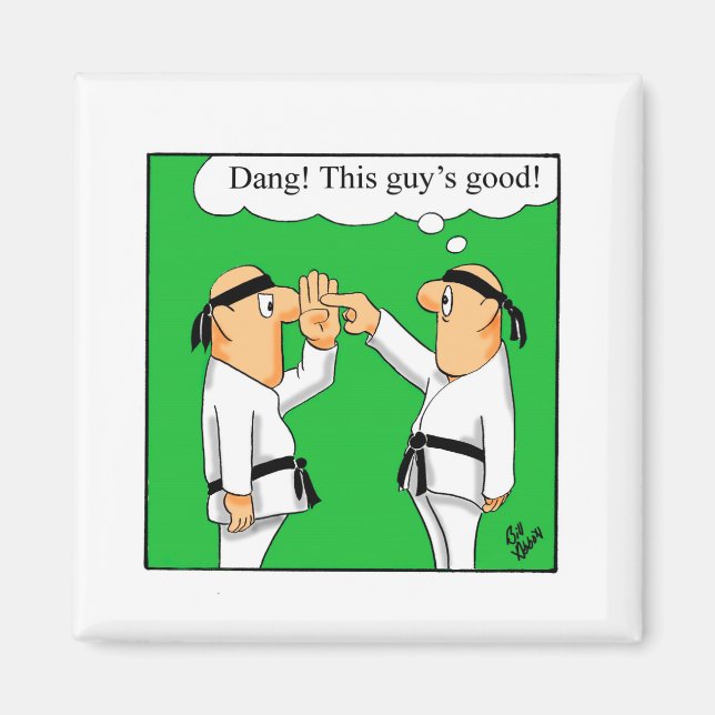 Funny Karate Spaß Magnet (Vorne)
