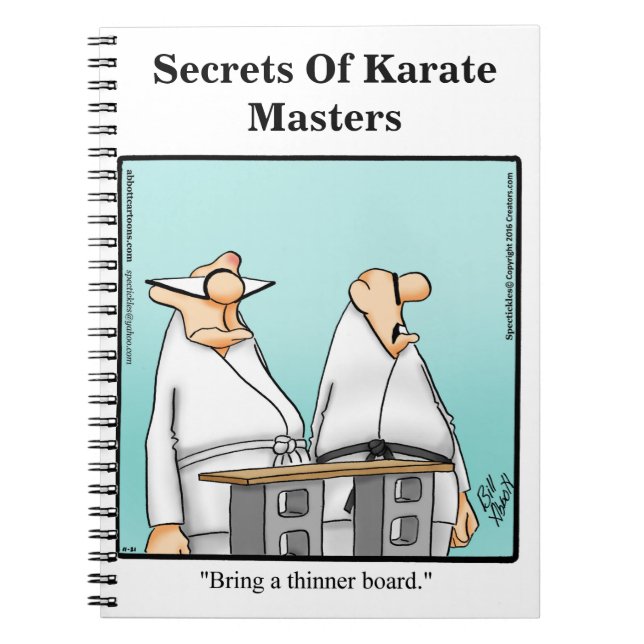 Funny Karate Spaß Notebook Notizblock (Vorderseite)