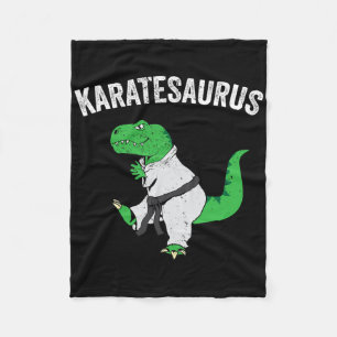 Funny Karate T Rex Dinosaur Niedlich Dino Martial Fleecedecke