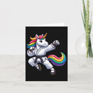 Funny Karate Unicorn Black Belt Athlete Boys Girls Karte