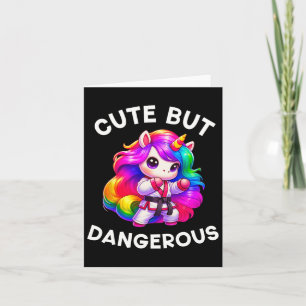 Funny Karate Unicorn Niedlich, aber gefährlich Kar Karte