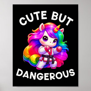 Funny Karate Unicorn Niedlich, aber gefährlich Kar Poster