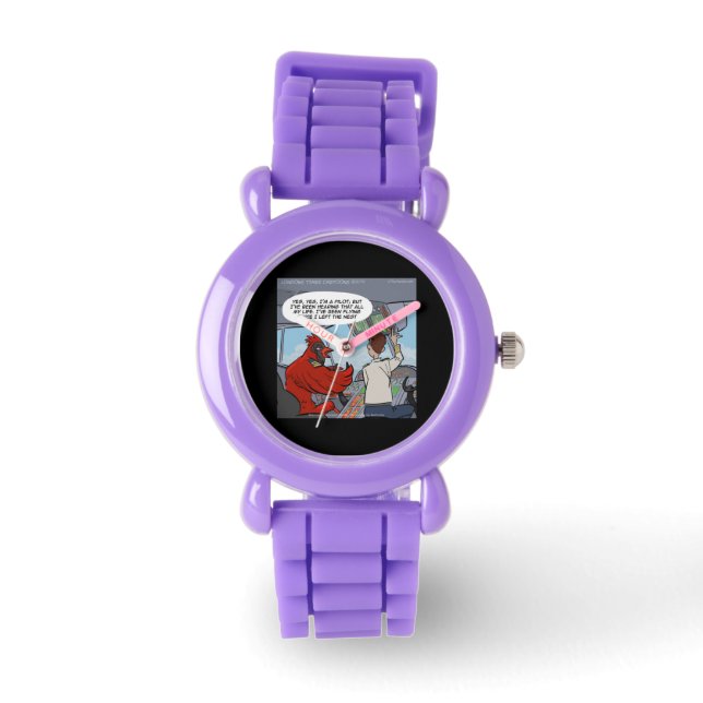 Funny Kardinal Jumbo Jet Pilot Womens beobachten Armbanduhr (Vorderseite)