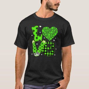 Funny Kariert Heart LIEBE St Patrick's Day T-Shirt