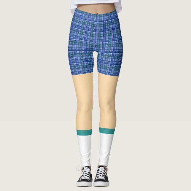 Funny kariert shorts Golf Geek Women Leggings (Vorderseite)