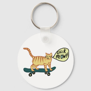 Funny Karo MEOWT Skateboarding Chat Schlüsselanhänger