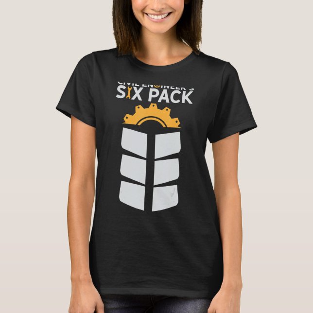 Funny Karo Out My Six Pack Zivil Engineer's 6 P T-Shirt (Vorderseite)