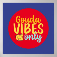 Funny Käse Gouda Vibes Nur Retro Farbkunst